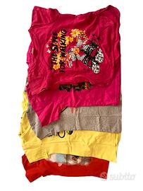 Set 5 maglie a maniche corte 4-6 anni