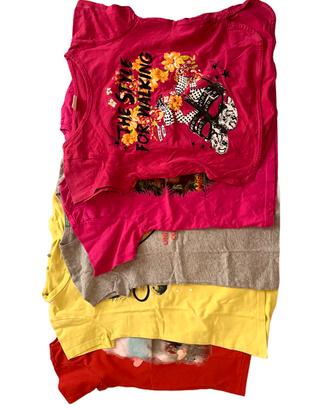 Set 5 maglie a maniche corte 4-6 anni