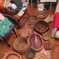 cestini in paglia e vimini 