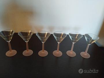 n 6 bicchieri cocktail  particolari 