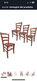 Sedie legno scuro