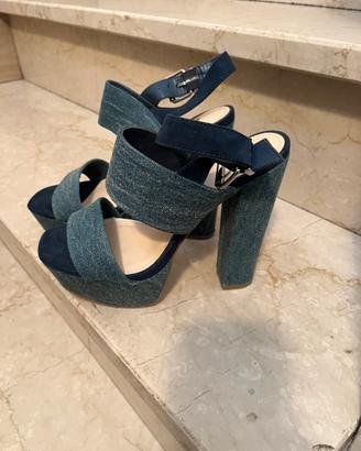 Sandalo tessuto jeans