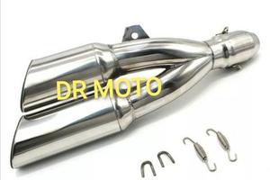 Acciaio. doppia uscita TONDO universale 380 mm