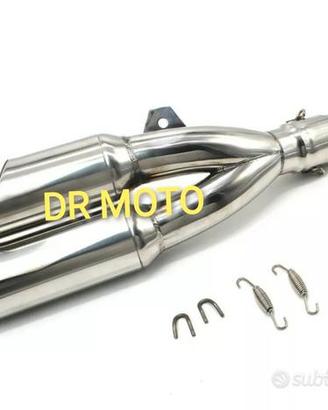 Acciaio. doppia uscita TONDO universale 380 mm