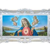 STAMPA SACRO CUORE GESU' CORNICE BAROCCA CM 96x56