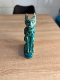 Statua Dea bastet gatto egizio in vera pietra
