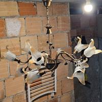 Lampadario stile classico in ferro battuto 