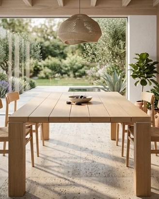 TAVOLO FRATINO IN LEGNO ROVERE  135X135 ZANOTTA