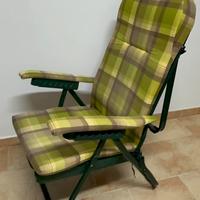 Poltrona Sedia Sdraio con poggiapiedi