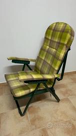 Poltrona Sedia Sdraio con poggiapiedi