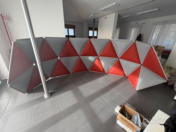 Parete acustica modulare design 5m x 1,3m