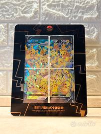 Carte pokemon pikachu v-union display cinese
