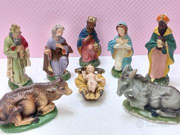 Natività Presepe in cartapesta cm. 12  anni  '70