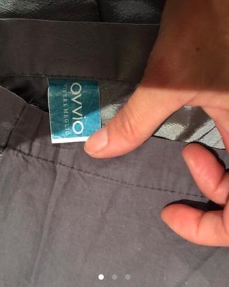 Copripiumone matrimoniale Marca Ovvio grigio coton