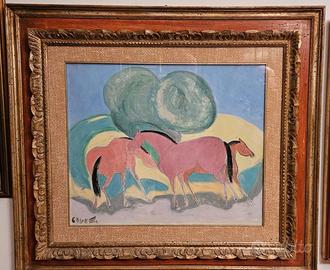 Giuseppe Cesetti olio su tela 50x60 numerato auten