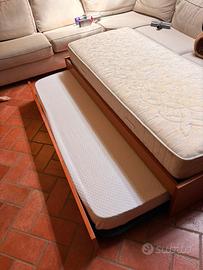 Letto singolo con letto estraibile