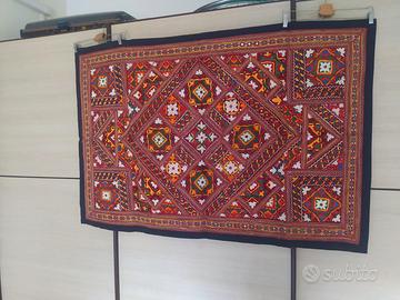 Arazzo Indiano Fiorato con Specchietti 157x106