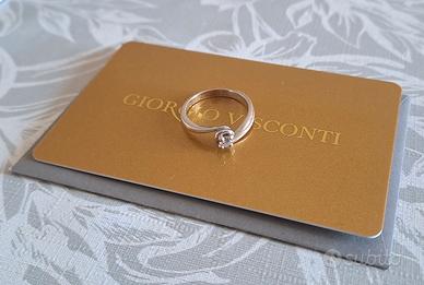 Anello Fidanzamento Oro Bianco Diamante Solitario