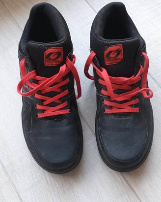 Scarpe Oneal Pinned Pro Nere/Rosse Freeride DH MTB