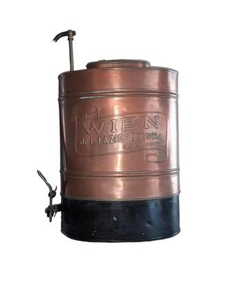 Pompa Irroratrice A Zaino In Rame Antica - Storica