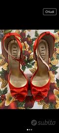 scarpe col tacco raso rosse 