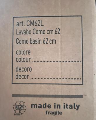 Lavabo como basin flaminia 62 cm