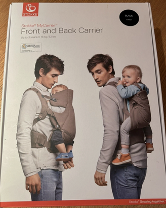 Marsupio Stokke My Carrier - Front and Back - Nero