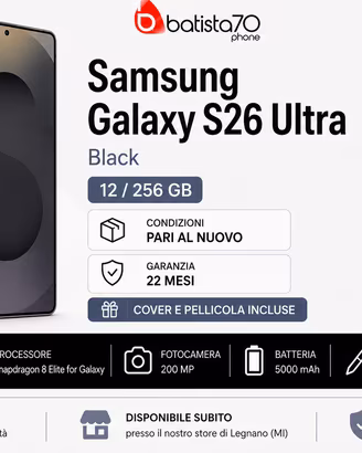 Samsung Galaxy S26 Ultra Black 12/256 GB