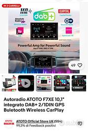 Autoradio ATOTO f7 10” Carplay/Android wireless