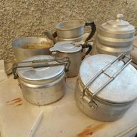 Pentolini, zuccheriera, schiscetta, vintage