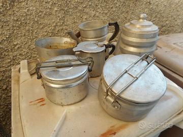 Pentolini, zuccheriera, schiscetta, vintage