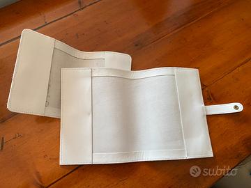 Custodia per agenda in elegante vera pelle bianca