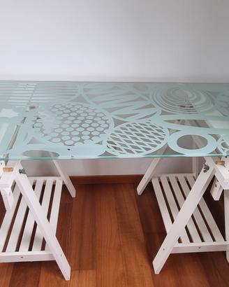 tavolo vetro Ikea 148x73
