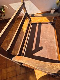 struttura legno massello divano 