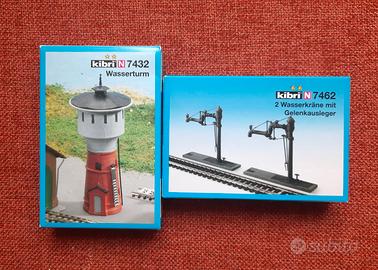 Scala N 1:160 - Torre acqua e 2 colonne idr. treni