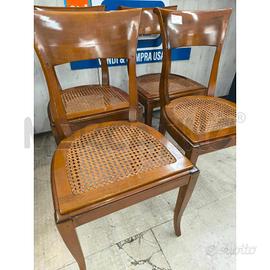 SEDIE PZ4 LEGNO PAGLIA DI VIENNA