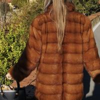 pelliccia di visone orizzontale moderna, leggeriss