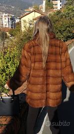 pelliccia di visone orizzontale moderna, leggeriss