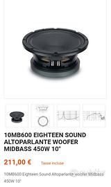 altoparlanti Medio bassi eighteen sound 