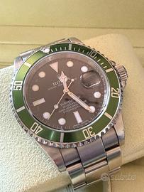 Rolex SUB 16610LV Rrr card full set Kermit verde