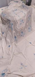 Copriletto lino e organza
