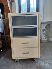 Mobile cassettiera con ruote