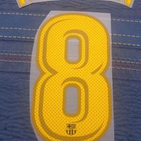 Nameset completo #8 INIESTA per maglia Barcelona