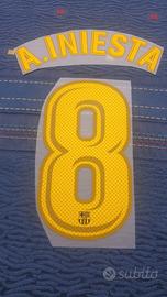 Nameset completo #8 INIESTA per maglia Barcelona