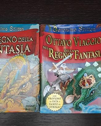 2 libri nel regno della  fantasia Geronimo Stilton