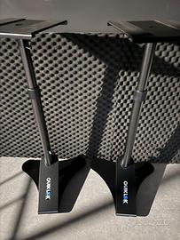 Coppia aste professionali quiklok per casse studio