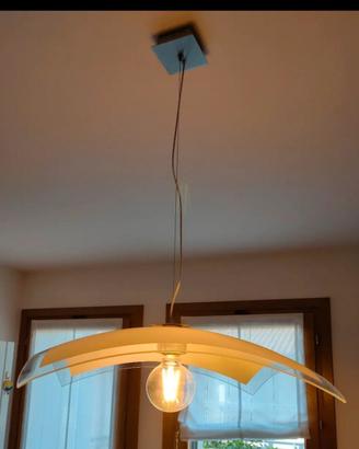 Lampadario quadrato in vetro