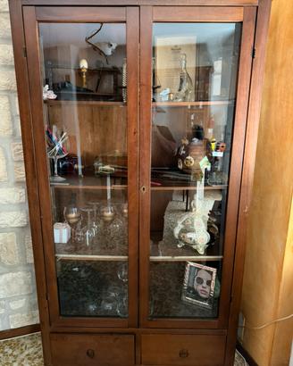 Vetrina in legno stile arte povera