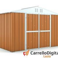 Box giardino lamiera zincata 327x155 legno chiaro