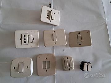 Set 8 Interruttori deviatori prese placca bticino